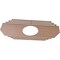 Ekena Millwork Chrysler Wood Fretwork Pierced Ceiling Medallion, Wood (Paint Grade), 38"W x 19"H x 10"ID x 3/8"T CMWP38X19X0375CSMF - alternate 3